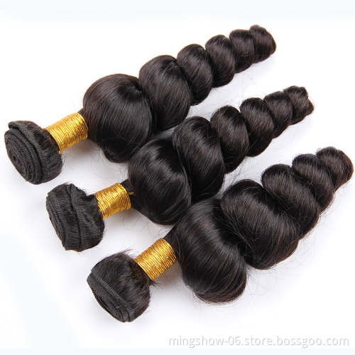 100% Indian human hair loose wave virgin hair